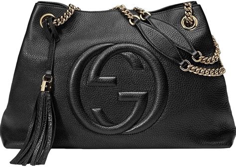 gucci soho large leather chain shoulder handbag black|Gucci soho chain tote review.